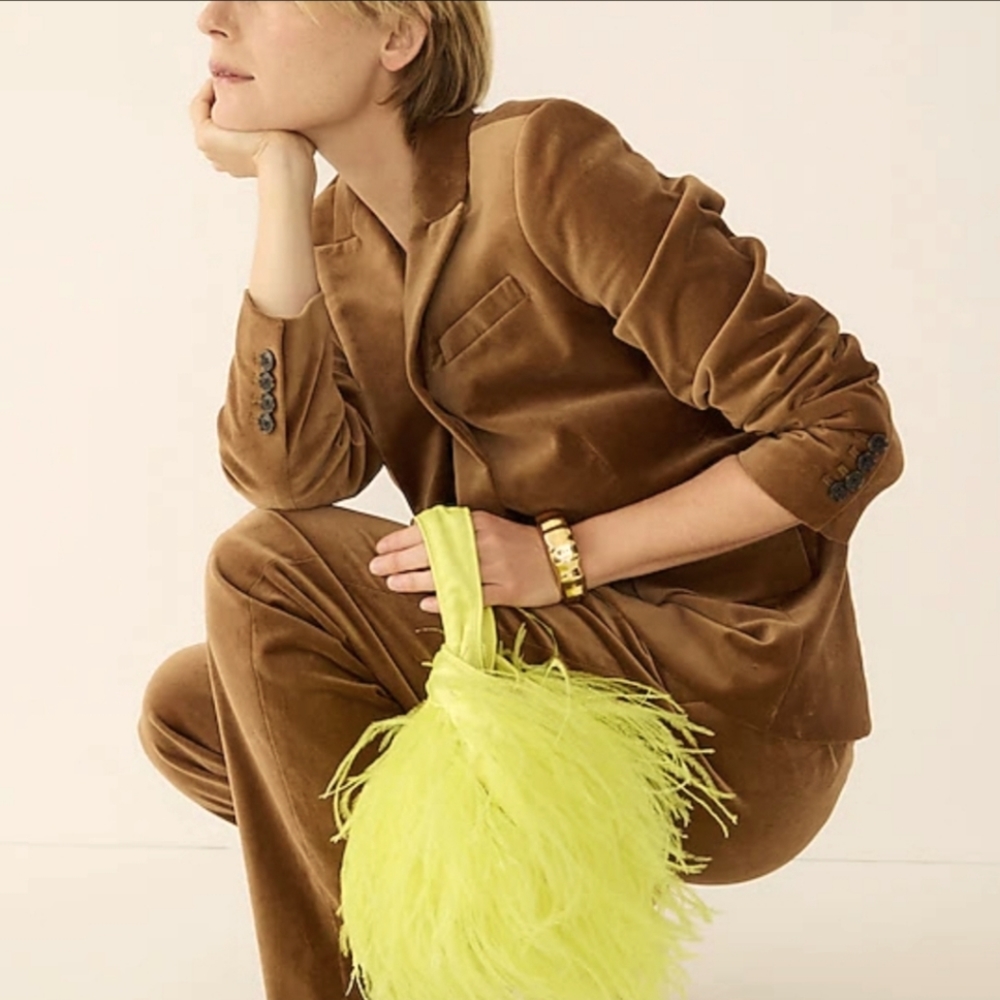 J.CREW Collection Santorini bag with feathers (Sold Out Citrine Color)